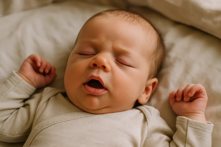 Baby maakt veel geluid in slaap: normaal of zorgelijk?