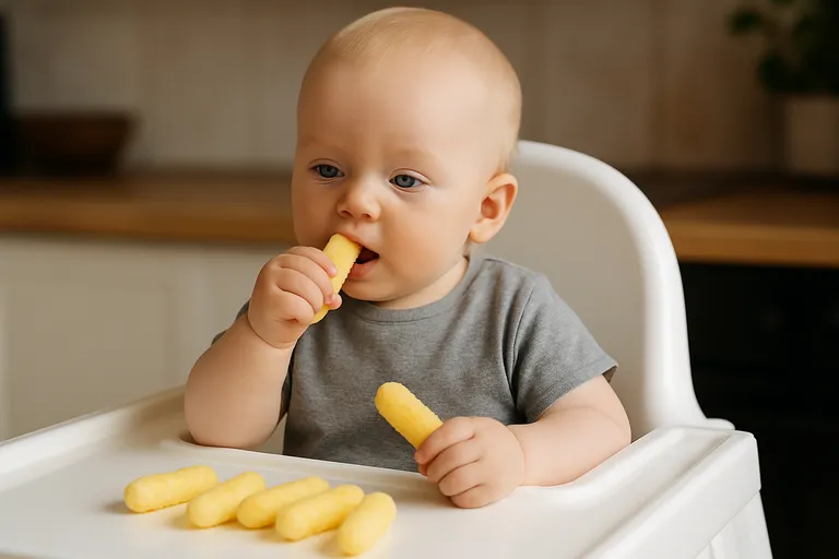Maïsfingers voor je baby: gezonde keuze en veilige start